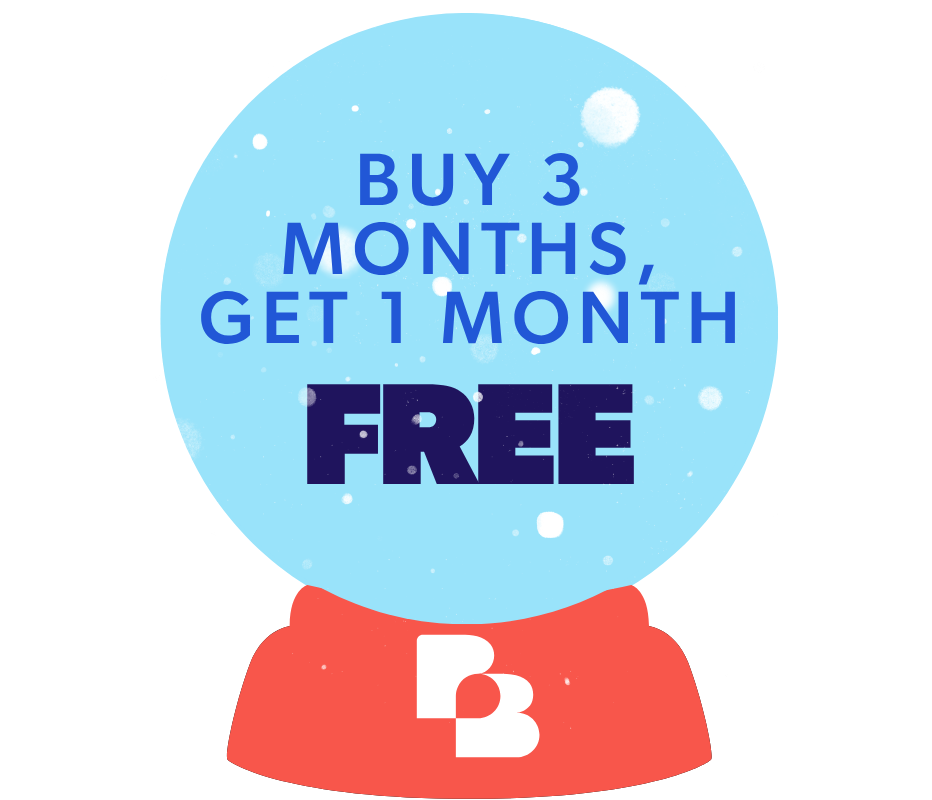 Buy 3 months of lessons and get 1 month for free!